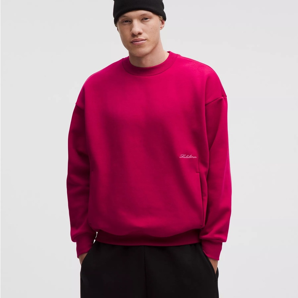 Men’s lululemon athletica Berry Rumble Cozy Crew Sweatshirt NWT Rare